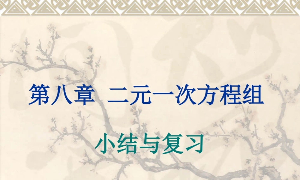 第八章-二元一次方程组-小结与复习