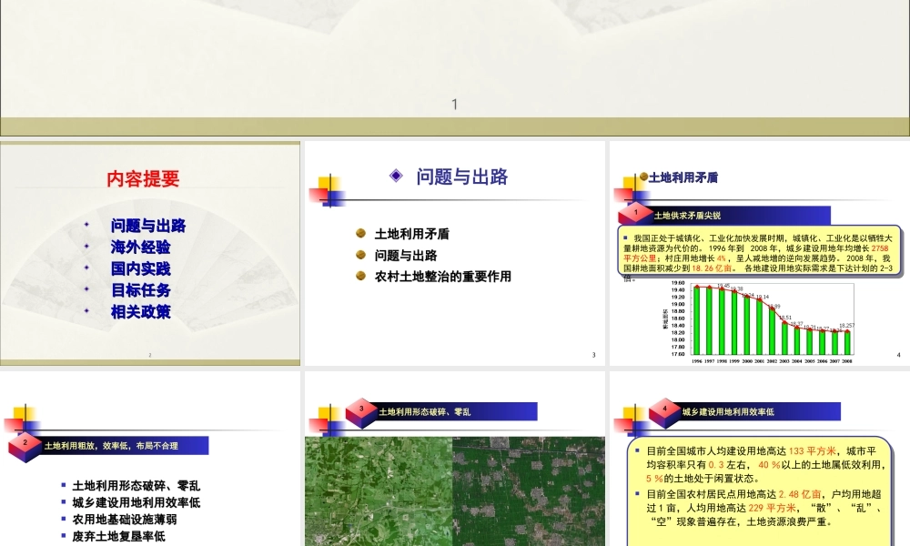 大学课件：土地整治国内外经验与政策背景