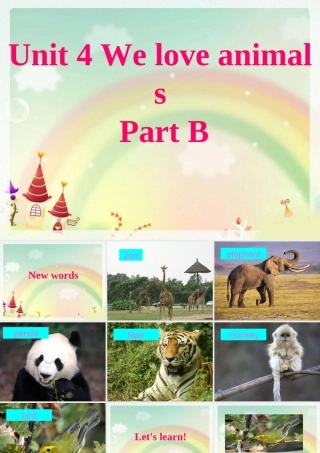 Unit4WeloveanimalsPartB第四课时