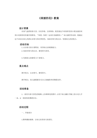 《美丽的花》教案1