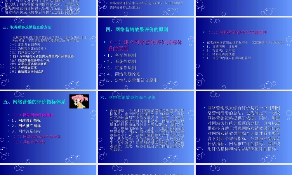 第十章网络营销效果评价与分析