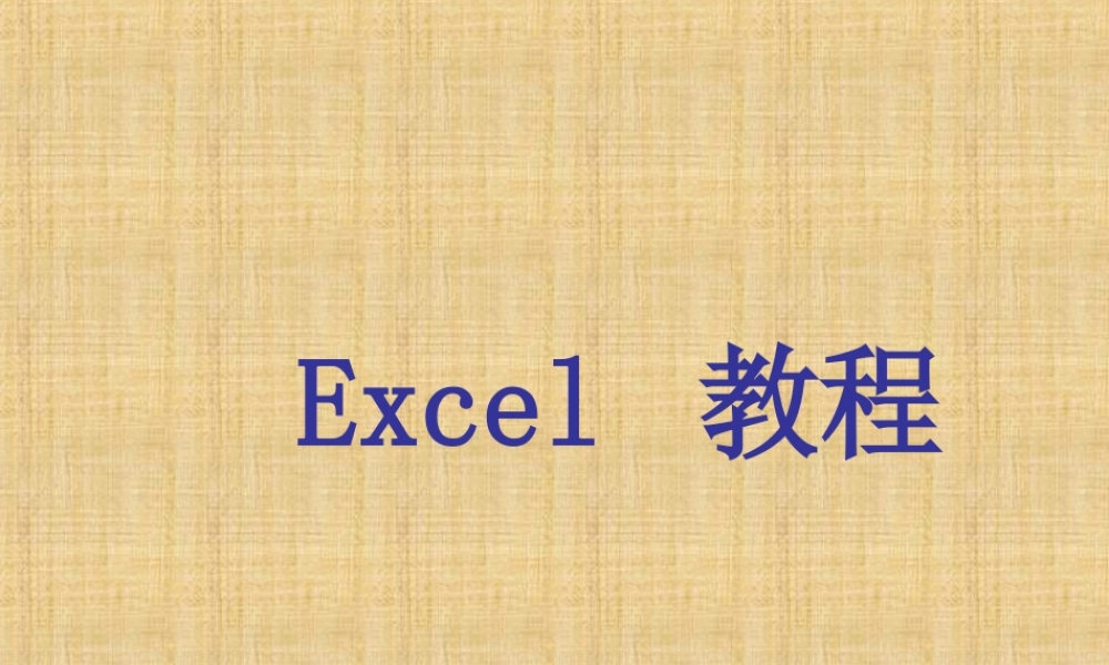 excel2003教学课件
