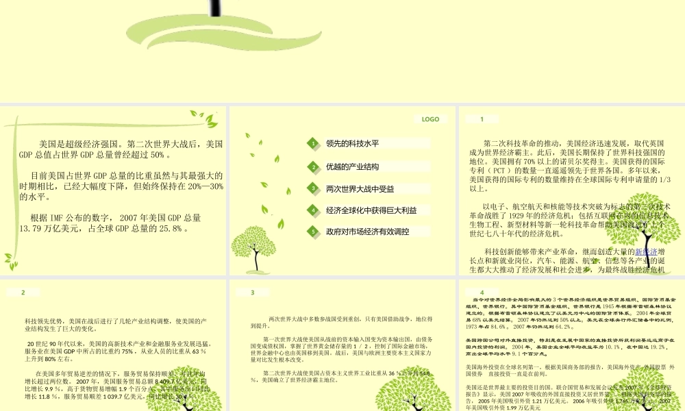 当代美国经济经发展趋势