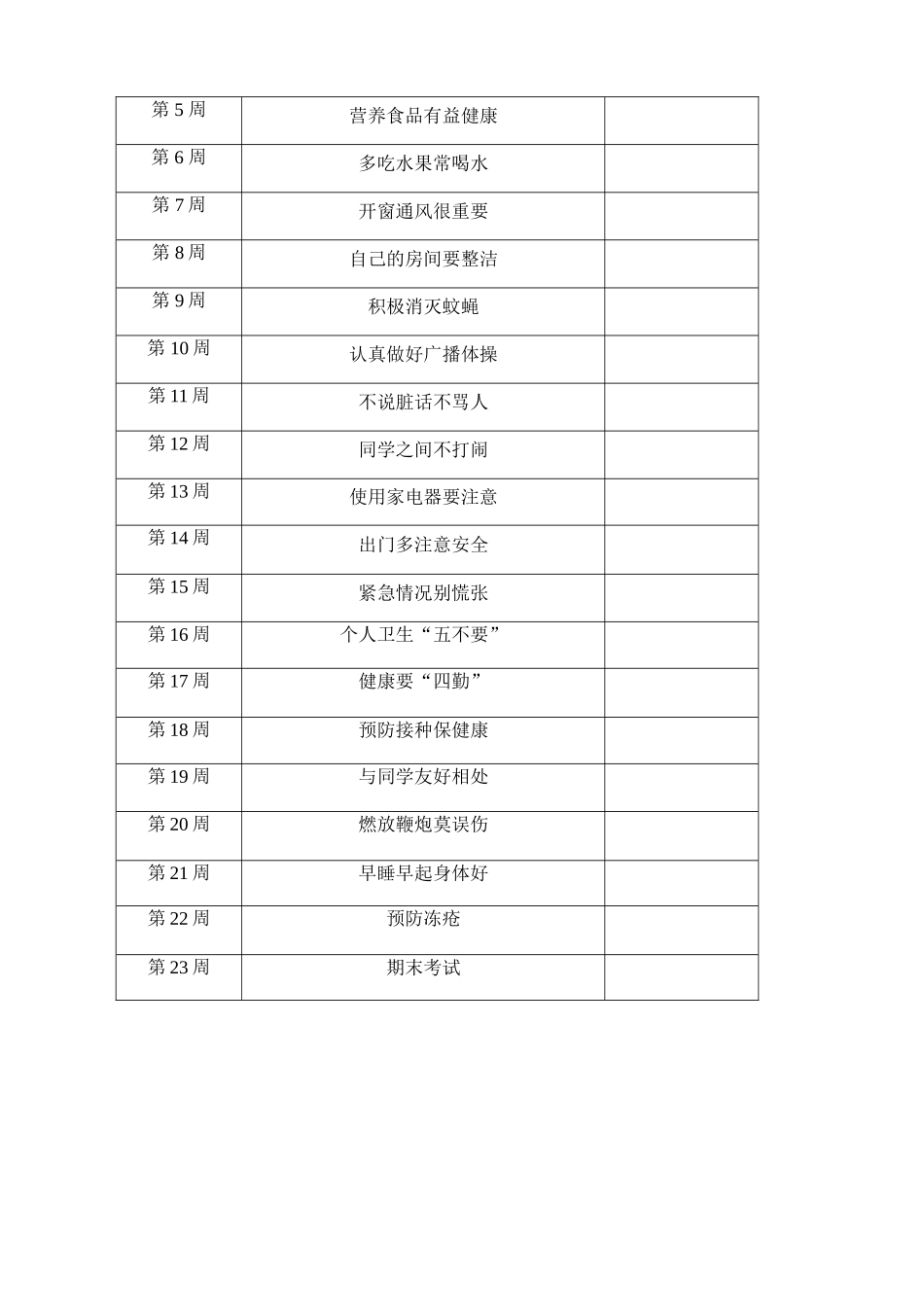 二年级健康教育教案_第3页