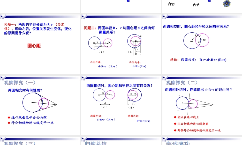 2.2.3圆与圆的位置关系