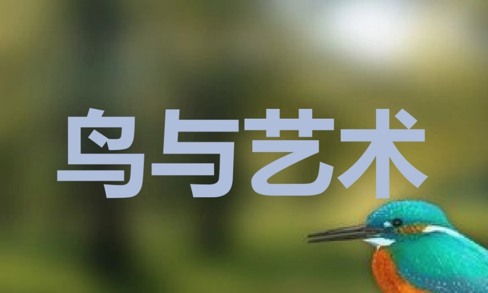 学生展示课件--鸟与艺术