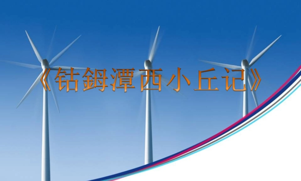 2016届锢鉧潭西小丘记