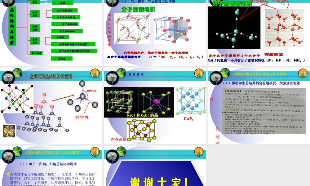 探讨人教版高中化学选修3《物质结构与性质》复习方法和策略