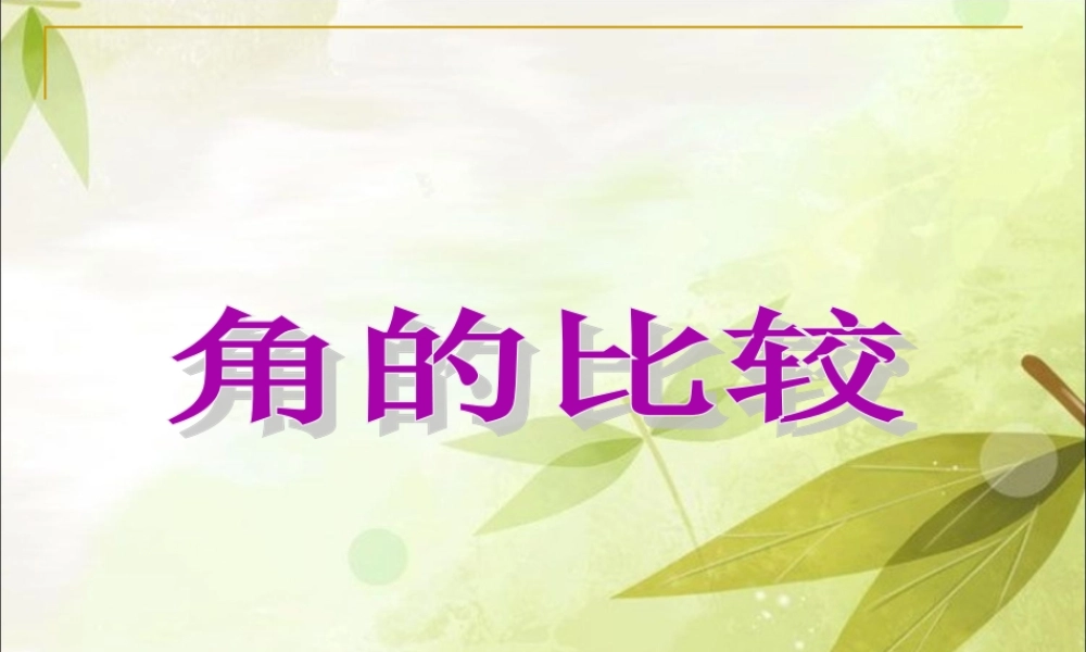 《角的比较》课件1
