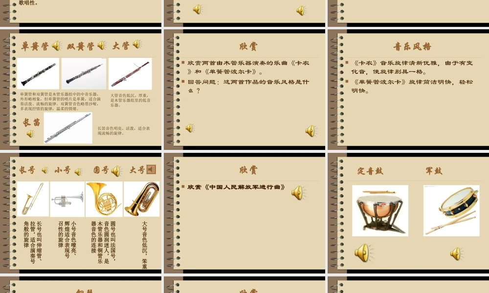 西洋管弦乐队简介弦乐器组木管乐器组铜管乐器组打击乐器组