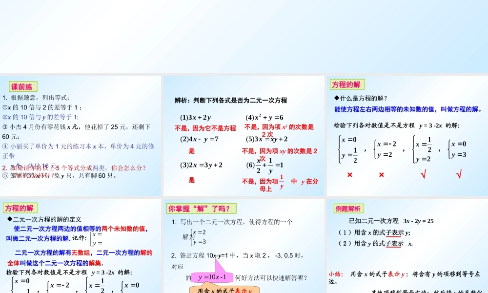 6.8二元一次方程-(2)