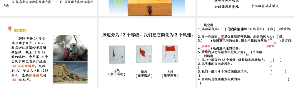 演示文稿《风向和风速》