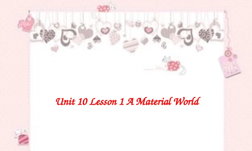 Lesson1AMaterialWorld