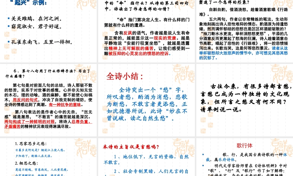 《拟行路难》(其四)课件