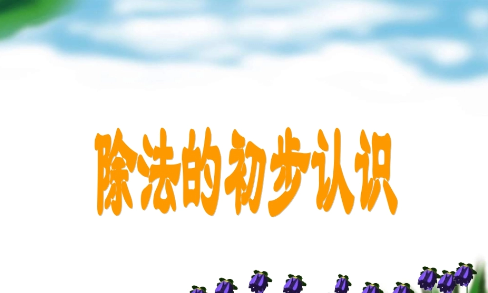 除法的初步认识-251314