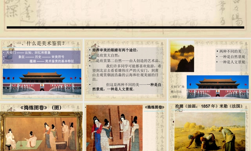 第1课《美术鉴赏及其意义》ppt课件-高中美术基本能力
