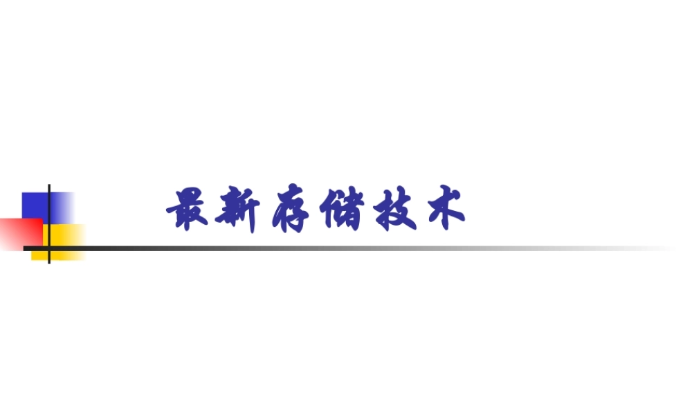 PPT课件：最新存储技术