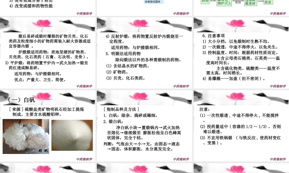 10中药炮制学第13章煅法