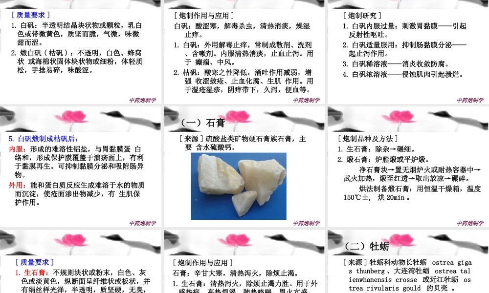 10中药炮制学第13章煅法