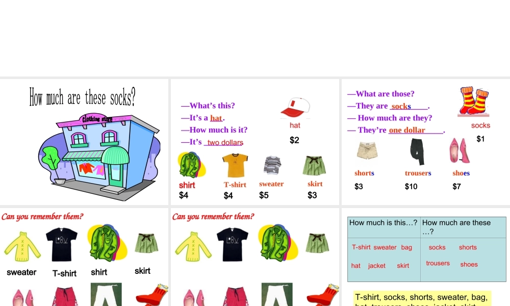 Unit7-How-much-are-these-socks？-Section-