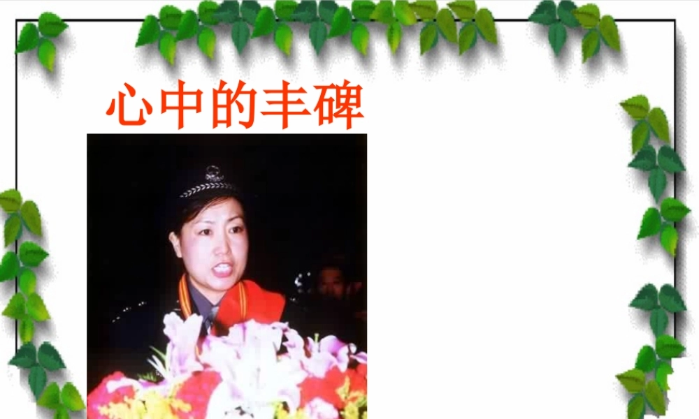 《心中的丰碑》课件