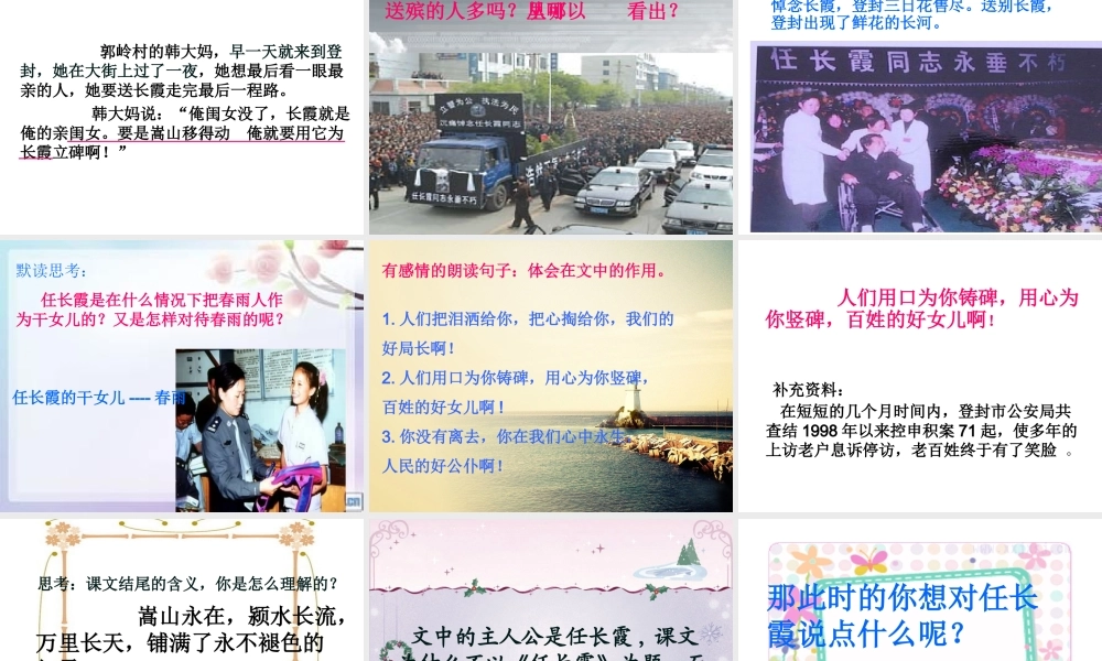 《心中的丰碑》课件