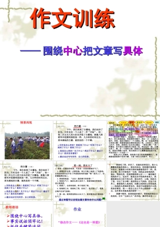 围绕中心把文章写具体