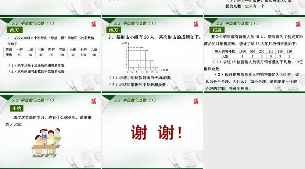 3.2中位数与众数