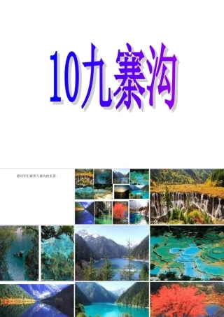 10《九寨沟》