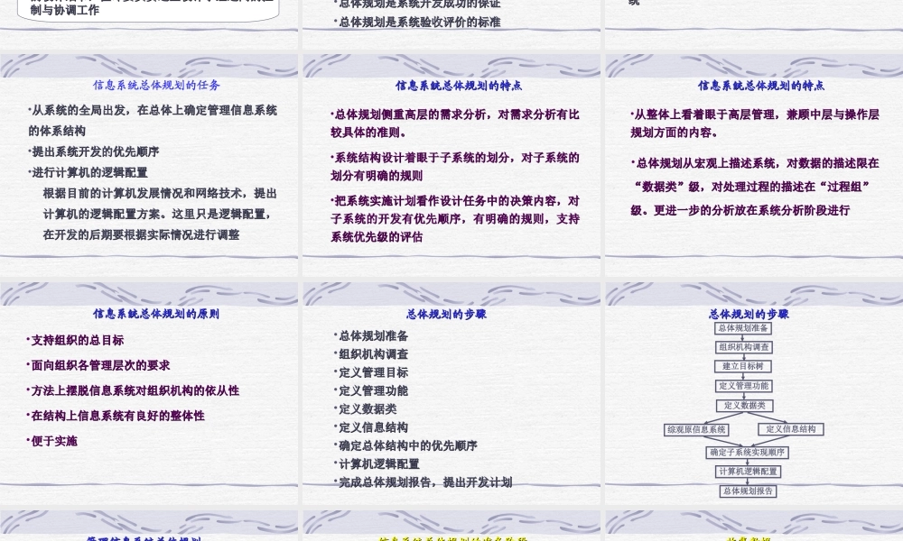 信息系统总体规划