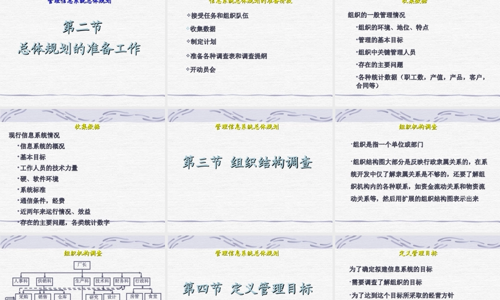 信息系统总体规划