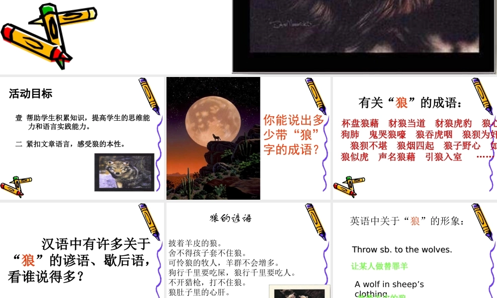 《狼》的专题研究