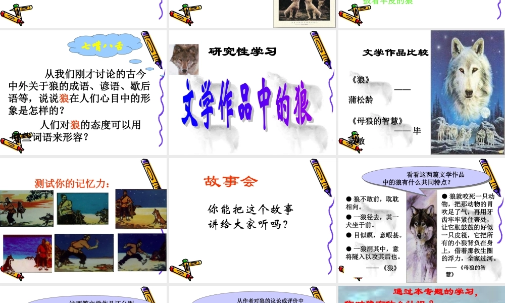 《狼》的专题研究