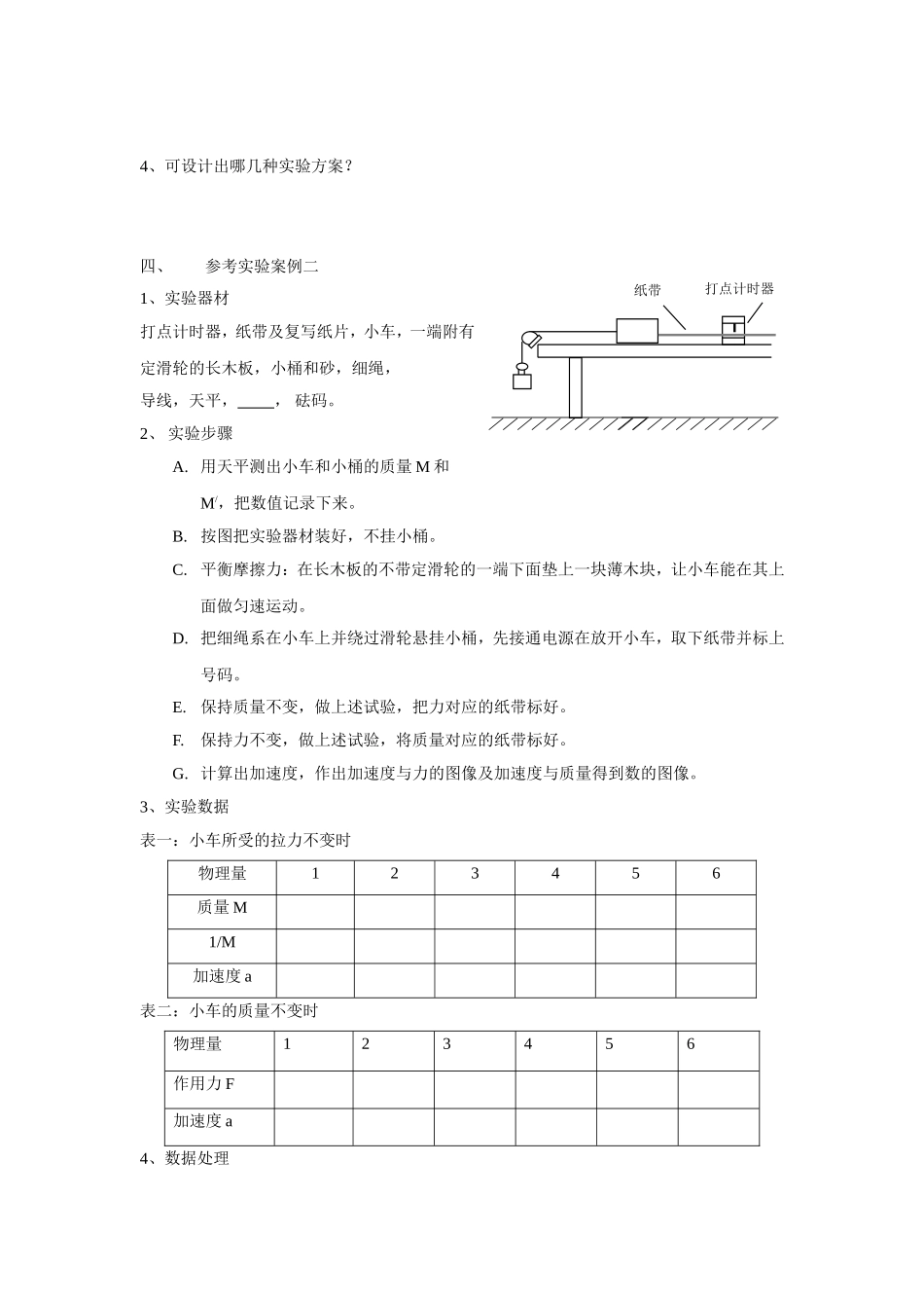 2015-2016学年人教版必修1探究加速度与力、质量的关系-学案3_第2页