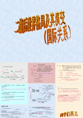 二战后世界格局及其演变