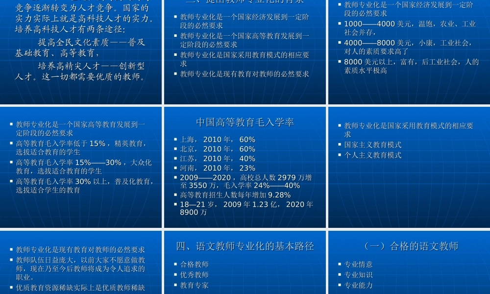 暑期培训小学语文学科魏本亚语文教师专业发展的思考讲座