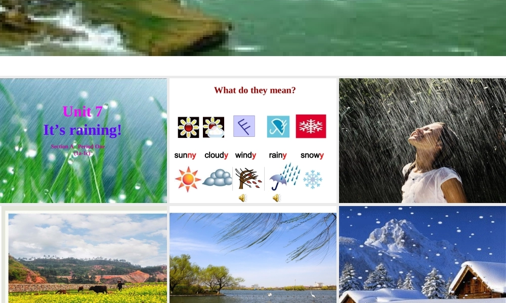 Unit7-It-is-raining-Section-A-1-教学课件