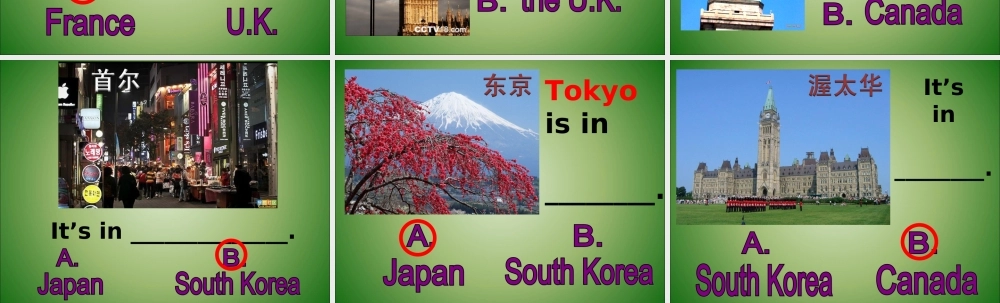 小学英语教学用PPT：8-countries国名