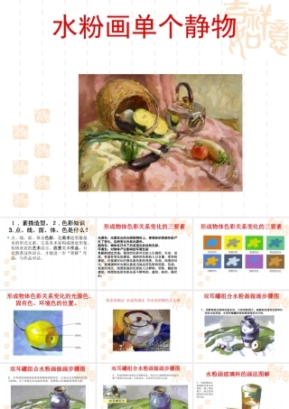 水粉画静物单个物体