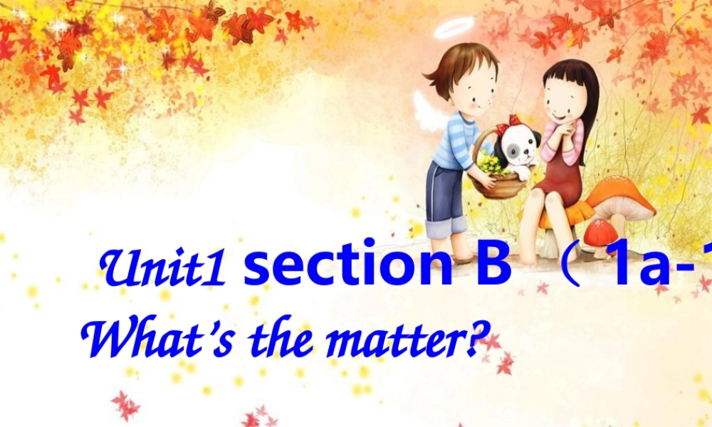 unit1sectionB第一课时