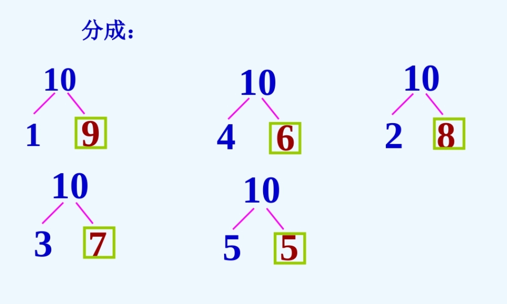 小学数学人教2011课标版一年级人教版小学一年级数学“8、7、6加几”导入