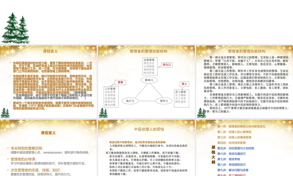管理者角色认知与技能提升