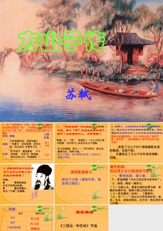 高中语文(方山子传)课件 粤教选修之(唐宋散文选读) 课件