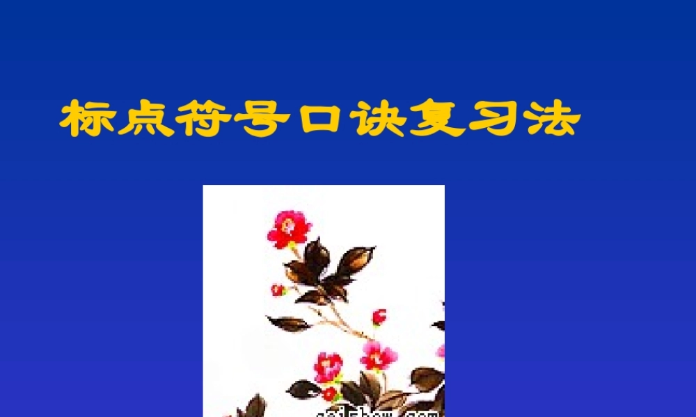 高三语文关于高考标点内容考查专练课件