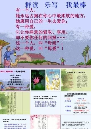 (部编)初中语文人教2011课标版七年级上册感悟母爱