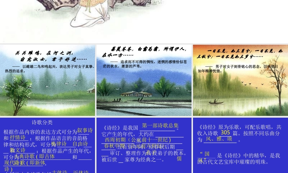 高二语文 静女1  课件