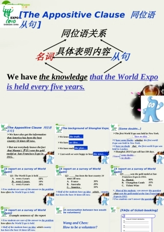 高中英语 同位语从句课件 上海牛津版 课件