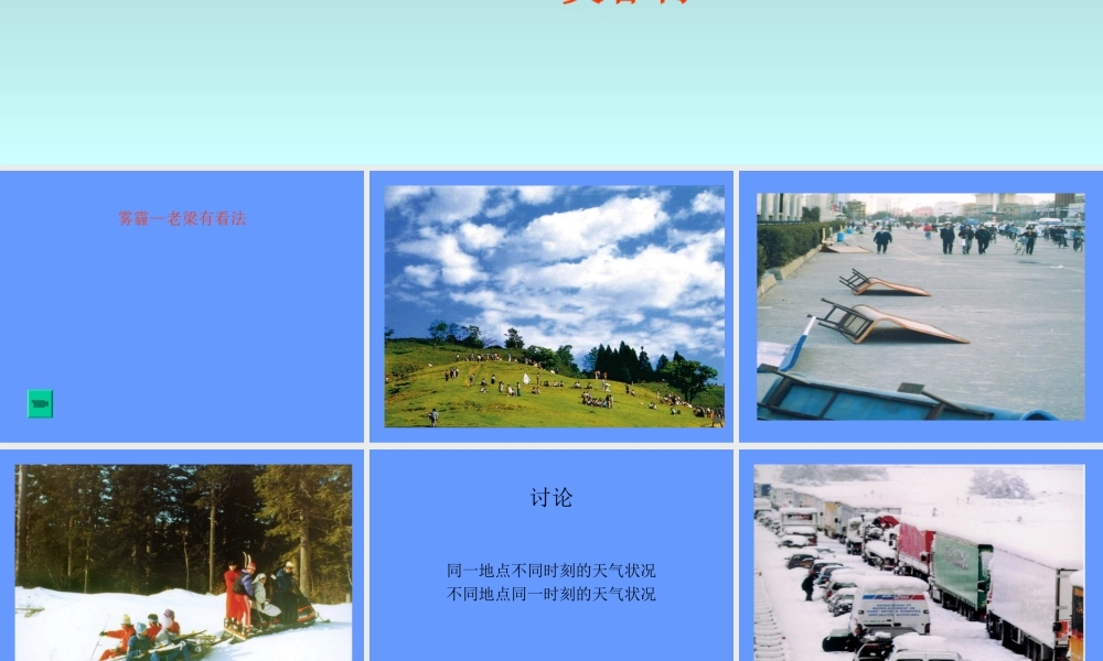 多变的天气课件