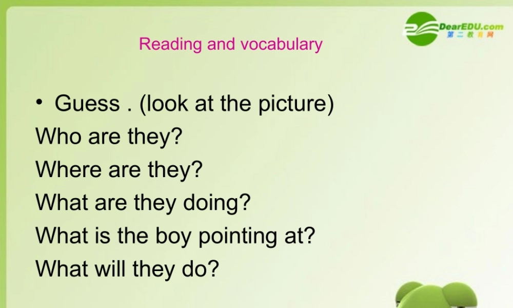 高中英语 Module3 reading and vocabulary课件 外研版必修5 课件