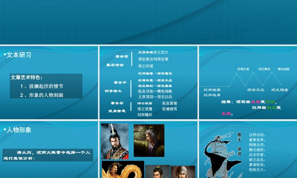 高中语文 (鸿门宴 )精品教学课件 新人教版必修3 课件